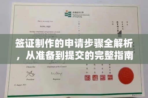 惠水签证制作的申请步骤全解析，从准备到提交的完整指南