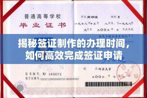 惠水揭秘签证制作的办理时间，如何高效完成签证申请