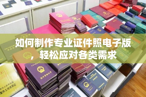 惠水如何制作专业证件照电子版，轻松应对各类需求