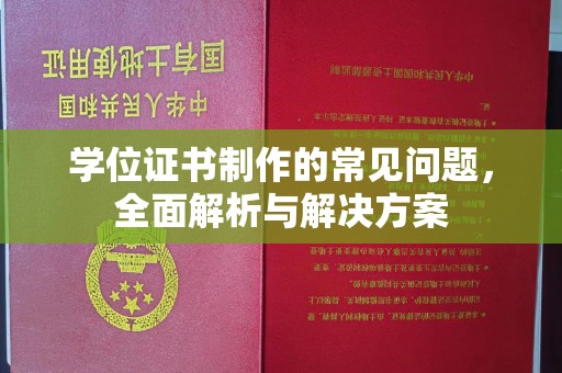 惠水学位证书制作的常见问题，全面解析与解决方案