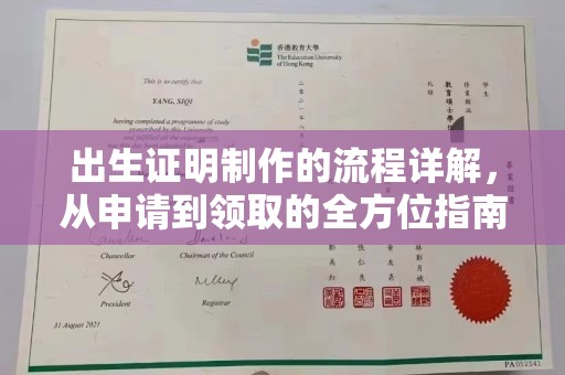 惠水出生证明制作的流程详解，从申请到领取的全方位指南
